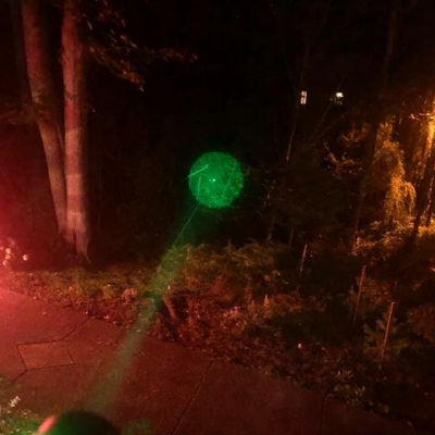 Handheld Tactical Flashlight Green LED Illuminator With Green Laser Pointer