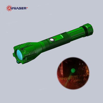 Handheld Tactical Flashlight Green LED Illuminator With Green Laser Pointer