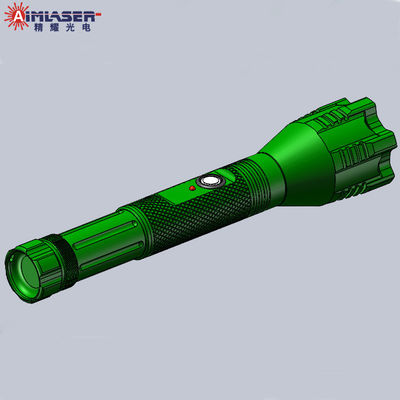 Handheld Tactical Flashlight Green LED Illuminator With Green Laser Pointer