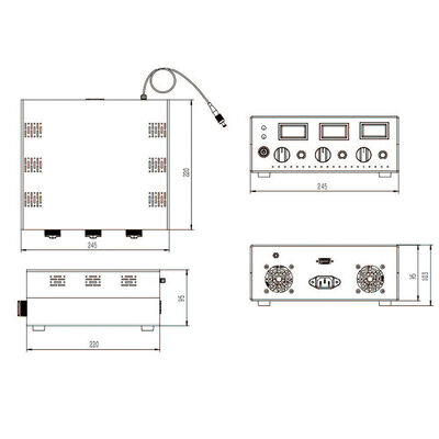 RGB Fiber Coupled Laser Diode Module 450nm 520nm 638nm 20mW Power Adjustable with TTL Analog Modulation and Computer Control